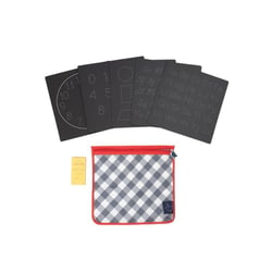 Pochette 5 ardoises lettres et chiffres - Jouet créatif et éducatif