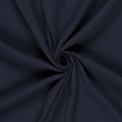 Tissu double gaze uni  Bleu marine
