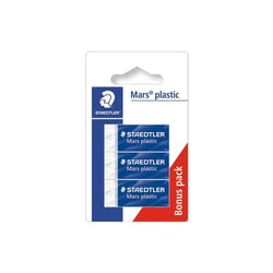 Lot de 3 gommes blanches - Sans phtalate ni latex - Staedtler - Mars plastic
