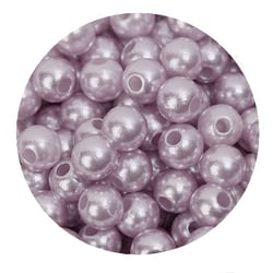 Lot De 200 Perles Nacrées Mauve Clair Acrylique Ø 5 mm - Livraison Gratuite - Creation