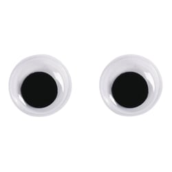 Yeux plastiques avec pupille mobile, 12 mm ø, 10 pces
