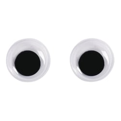 Yeux plastiques avec pupille mobile, 12 mm ø, 10 pces
