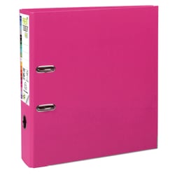 Classeur à levier Prem'Touch intérieur et extérieur en polypropylène - Dos 80mm - A4 maxi - Framboise - x 10 - Exacompta