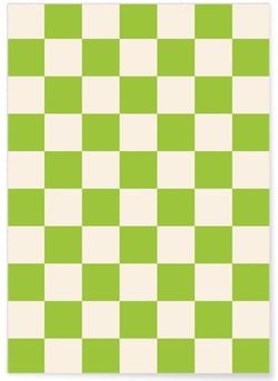 Affiche Damier Vert | A3 : 29,7x42cm