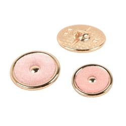 Lot de 3 boutons ronds colorés rose laurier