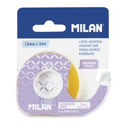 Blister distributeur ruban adhésif (jaune transparent) 12 mm x 33 m