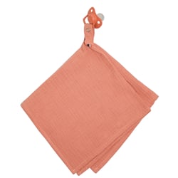 Doudou lange attache tétine en gaze de coton, Jeanne