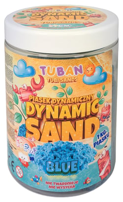 Set de sable à modeler Tuban - Sable dynamique - Bleu - 1 kg