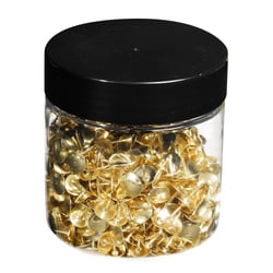 Boîte de 750 punaises en laiton - Hauteur de pointe 9mm - 9,5mm de diamètre - Laiton - Exacompta