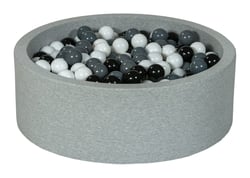 Piscine à balles Aire de jeu + 450 balles noir,blanc,gris - Velinda