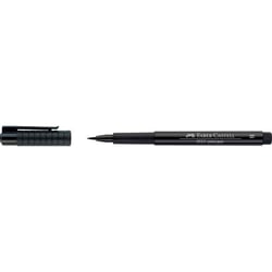 Lot de 4 feutres encre de Chine pointe pinceau 1-5 mm - FABER-CASTELL - Noir