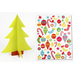 Sapin de Noel à assembler et à décorer avec gommettes