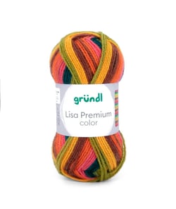 Fil à tricoter LISA PREMIUM COLOR - Grundl - certifiée Oeko-Tex 32 Multicolore