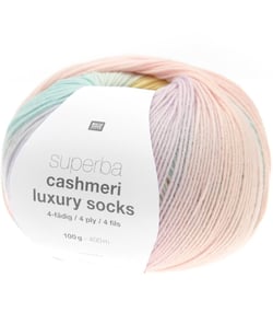 Pelote de Laine à Chaussettes Superba Cashmeri Luxury Socks 4 fils - 100g - Rico Design : Douceur et Luxe pour Vos Pieds 32 Marshmallow