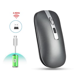 Souris Sans Fil Rechargeable Silencieuse Haute Résolution Pour Bureau Et Gaming Gris YONIS