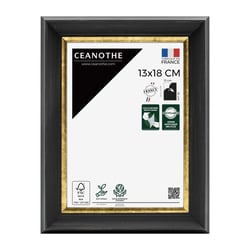 Cadre photo Pandore noir doré 13x18 cm