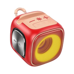 Enceinte Bluetooth Sportive 5.3 LED Lumineuse Son Hi-Fi Autonomie 3h Ultra Portable Rouge YONIS