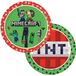 8 Assiettes Minecraft