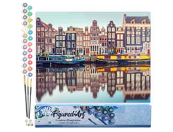 Peinture par Numéro Figured'Art - Amsterdam - Kit de Loisir Créatif DIY Numéro d'Art Complet - 40x50cm sans châssis en bois