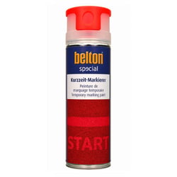 Spray de peinture - Marquage temporaire - Chantier - Rouge - Valve 360° - Belton - 500ml