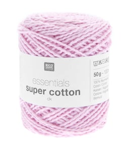 Coton à tricoter ou crocheter Essentials Super Cotton DK - Rico Design 15 Rose Pink