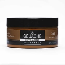 Gouache - Extra-fine - Terre de sienne - 208 - Sennelier - Pot de 100ml - Beaux-arts