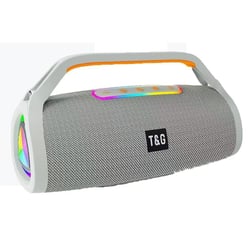 Enceinte Bluetooth Portable Sans Fil Avec Microphones Et Lumières LED Gris YONIS