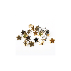 10 Attaches parisiennes étoiles métalliques