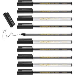 Lot de 10 feutres fins - EDDING - Noir - Pointe ronde fine 0,6 mm
