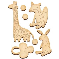 Ensemble de sujets en MDF assorties FABRIKA DECORU NAISSANCE 522