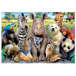 Puzzle selfie droles d'animaux sauvages 300 pieces - photo fun et humour - educa - 15908