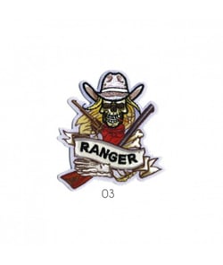 Ecussons Thermocollant Tête de mort 6 X 6,5 cm - Mediac Ranger Violet