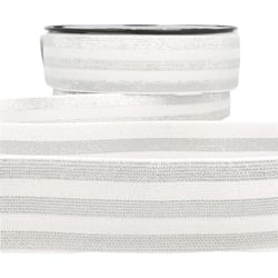 Film 20m Elastique bandes métallisé Blanc/argent 40mm