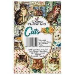 24 mini papiers fantaisis image 7 x 10,8 cm DECORER CATS