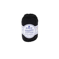Natura Happy Cotton 3mm 20g Amigurumi et Crochet Col. 775 noir