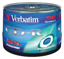 Verbatim CD-R 700 Mo 80 min 52x - 50 pièces en cloche