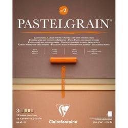 Bloc - Pour pastel - Grain intense - 24x30cm - 360g - 4 teintes - Clairefontaine - Pastelgrain n°2