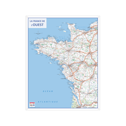 Carte murale - L'ouest de la France - 66x84,5cm - A suspendre - Bouchut
