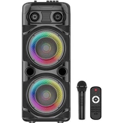Enceinte Karaoké lumineuse - KA123-XXL - Bluetooth V5.0 - 75 cm - 900 W - Noir