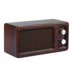 Enceinte Bluetooth Bois Puissante 16W Autonomie 3-6H Support Micro SD AUX U Disk Marron YONIS