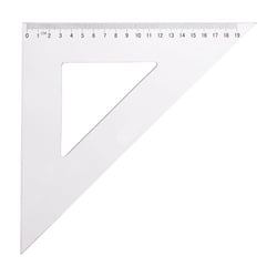 Equerre en plastique - Scolaire - 16 cm - Pour la géométrie - Ulmann