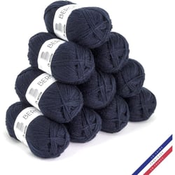 10 pelotes de laine - Amiral - 100% acrylique - Bergère de France - Barisienne