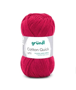 Fil à tricoter COTTON QUICK UNI - Gründl - PPSC - certifié Oeko-Tex 154 Rouge