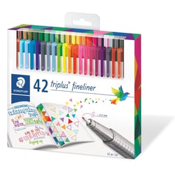 42 feutres d'écriture - Pointe extra-fine - 0.3mm - Staedtler - Triplus Fineliner