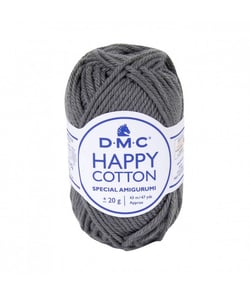 Pelote de 20Gr - coton spécial Amigurumi HAPPY COTTON - PPSC - Oeko Tex- Dmc 774 Gris
