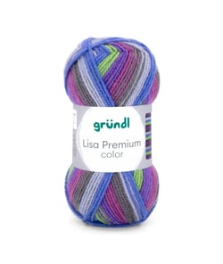 Fil à tricoter LISA PREMIUM COLOR - Grundl - certifiée Oeko-Tex 28 Multicolore