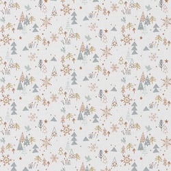 Tissu Coton imprimé Arty Enide Noël sur fond Blanc - Au mètre