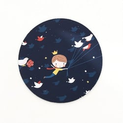 Tapis De Souris Rond 22cm Série Fruits Pastèque Accessoire Bureau 2 PCS Bleu 2 YONIS