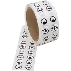 Yeux autocollants, noir, blanc, 2000 pièces/ 1 Pq.