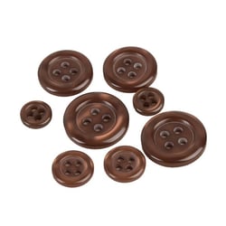 Bouton ronds 4 trous marron